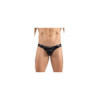 Slip noir Black Desire en simili cuir 